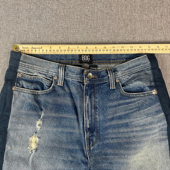 BDG Jeans Urban Outfitters Mens 32x30 Blue Stripe Distressed - Picture 7 of 11